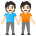 🧑🏻‍🤝‍🧑🏻 people holding hands: light skin tone display on Google